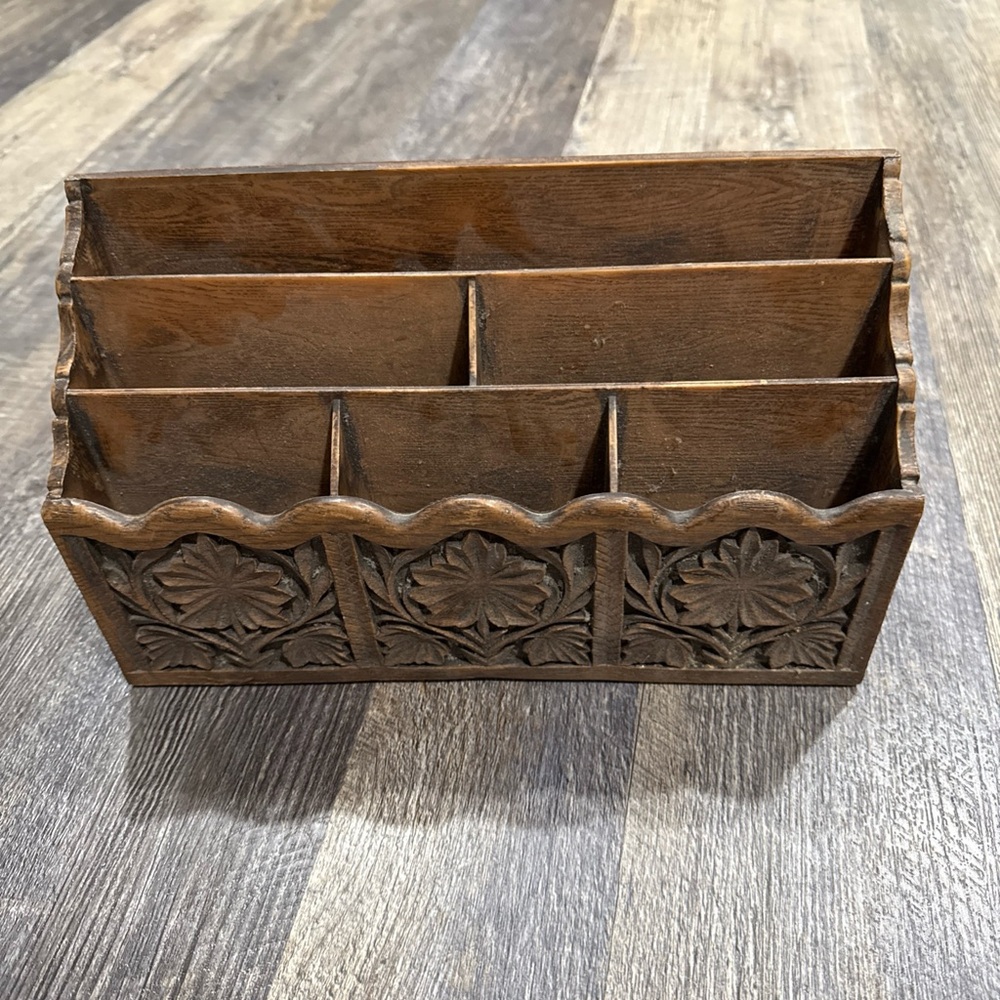 Vintage Lerner Faux Wooden Letter Organizer
